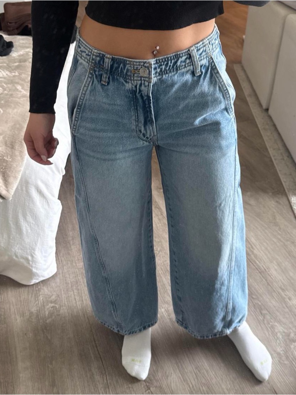 Pilcro Anthropologie Light wash wide leg jeans
